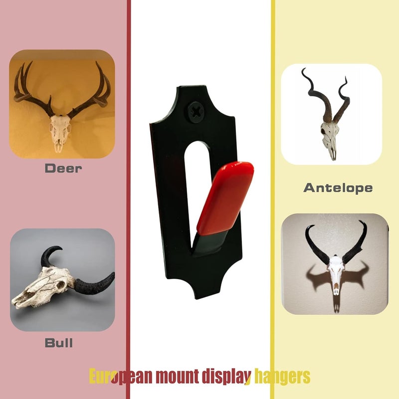 PLAIRC 12 Pack European Mount Skull Hanger, Deer Skull Mount Hanger with Silicone Protector for Indoor Outdoor Home Deco - Image 4